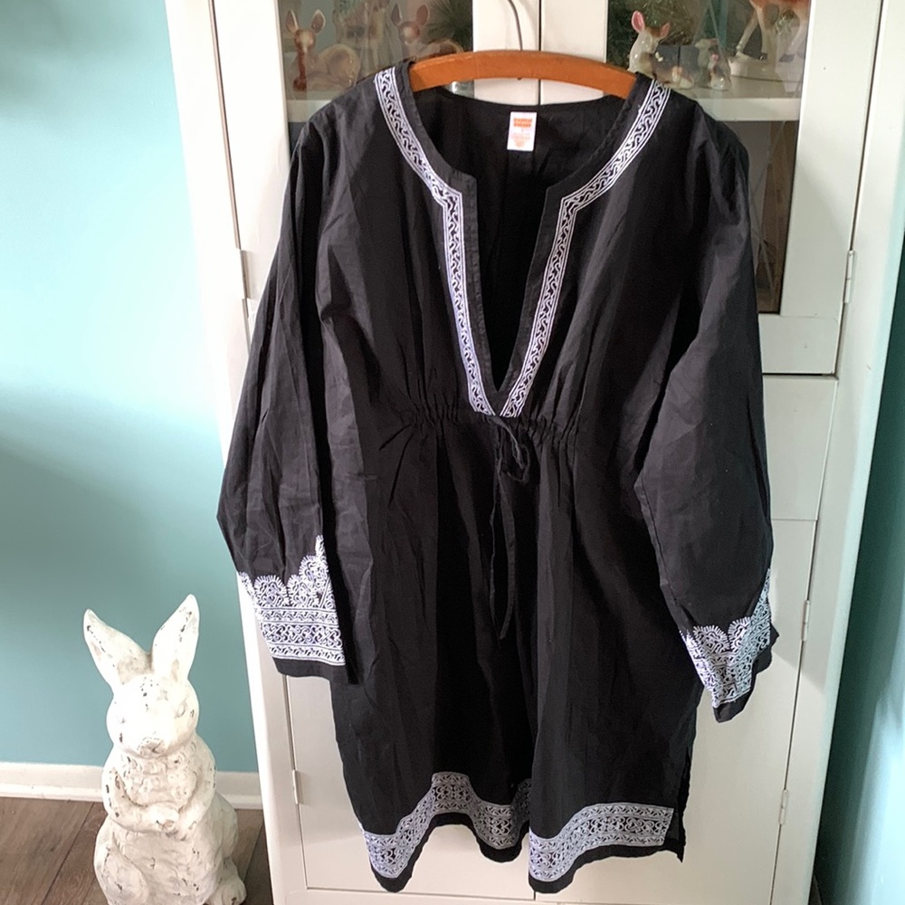 Tropical Escape sz 1X swimsuit cover up euc